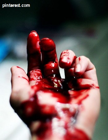bloody hand